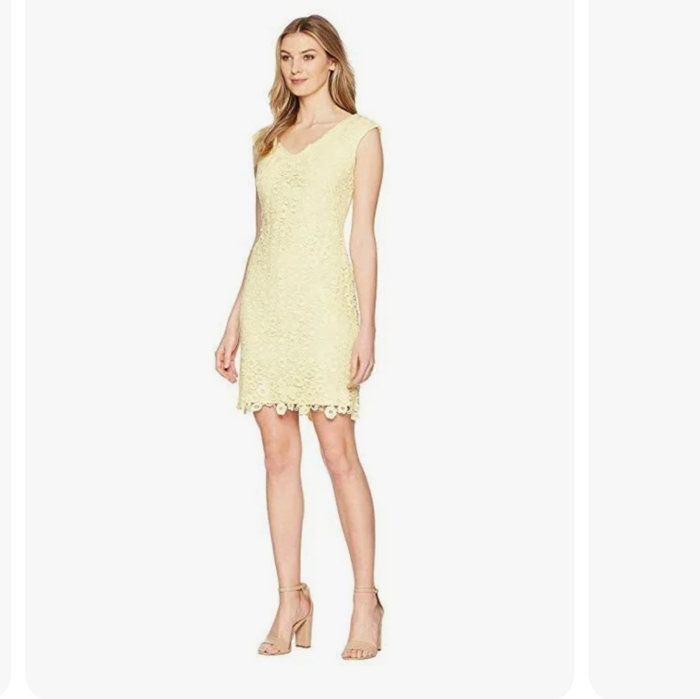 NEW! Lauren Ralph Lauren Island Yellow Floral Dress Size 10